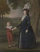 Ralph Earl Mrs. William Moseley (Laura Wolcott), (1761-1814) and her son Charles (1786-1815) oil